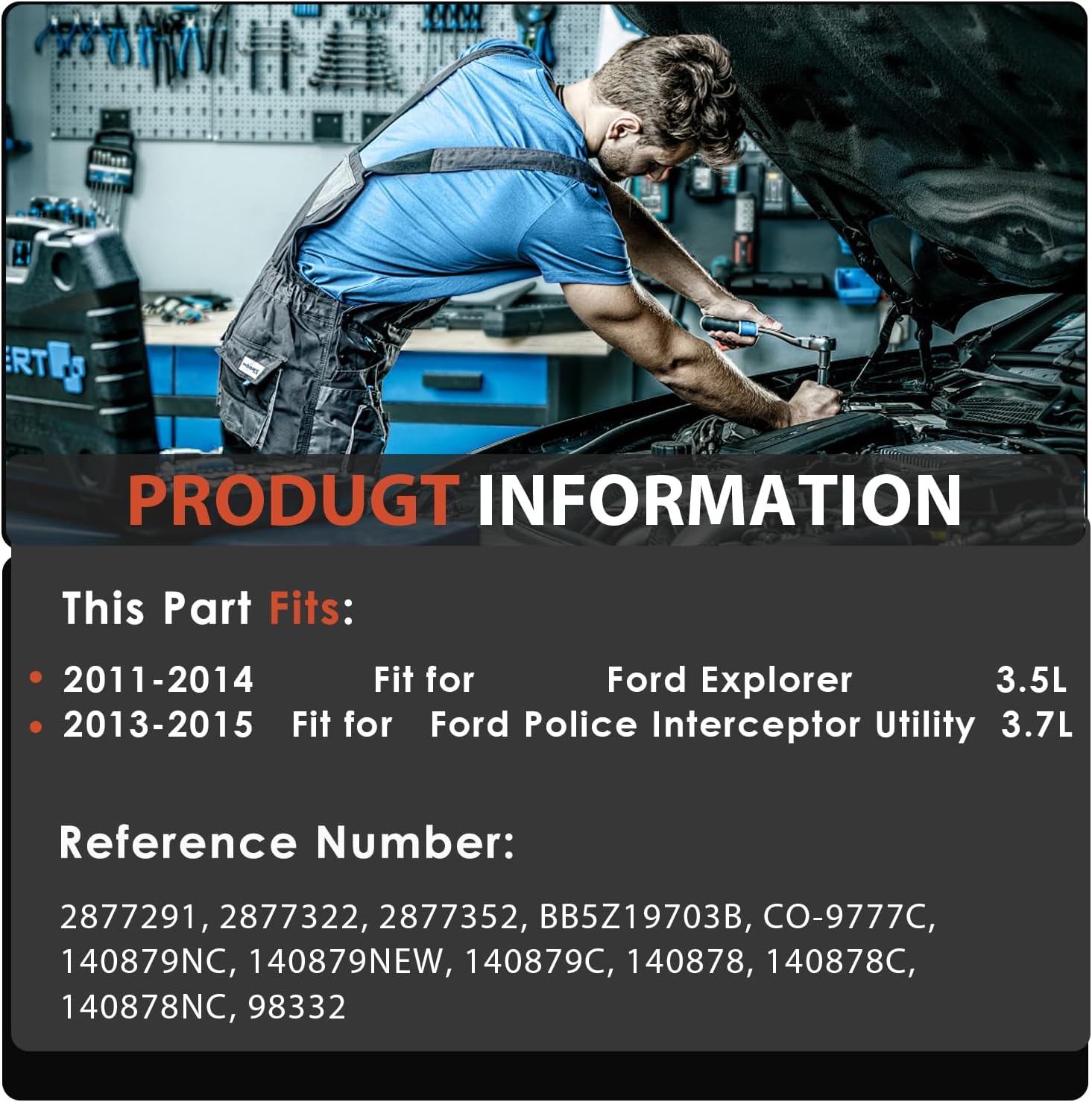 Air Conditioning Compressor A/C Compressor Fits for Ford Explorer 3.5L 2011-2014 (Manual Control Valve Compressor), Police Interceptor Utility 3.7L 2013-2015, 2877291, 2877322