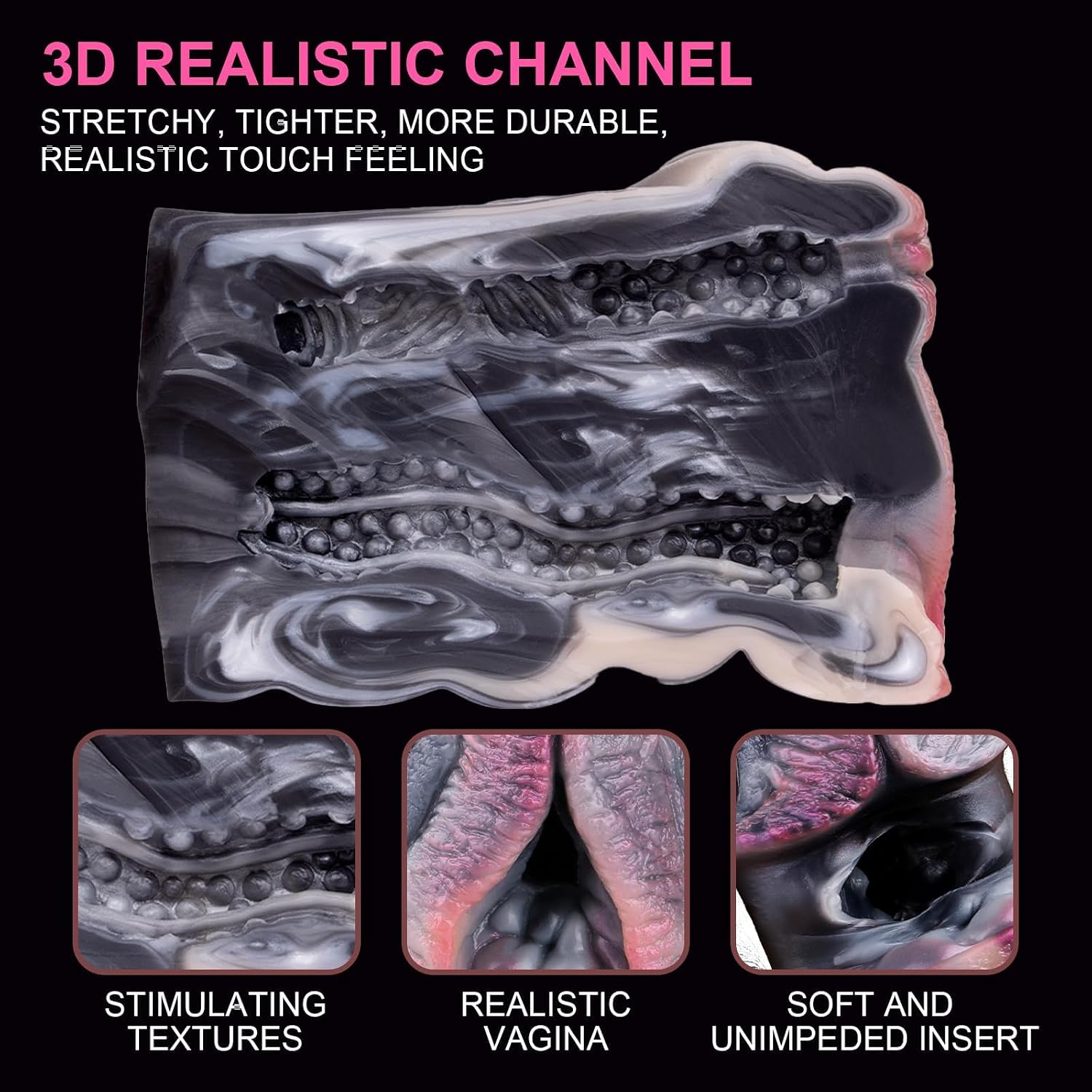 Fantasy Masterbator, Monster Male Masturbator, Double Opening Track, Masturbation Sleeve Realistic Pocket Animal, Masturebastorfor Men, Reusable Male Masturbation Cup Man Pocket Toy