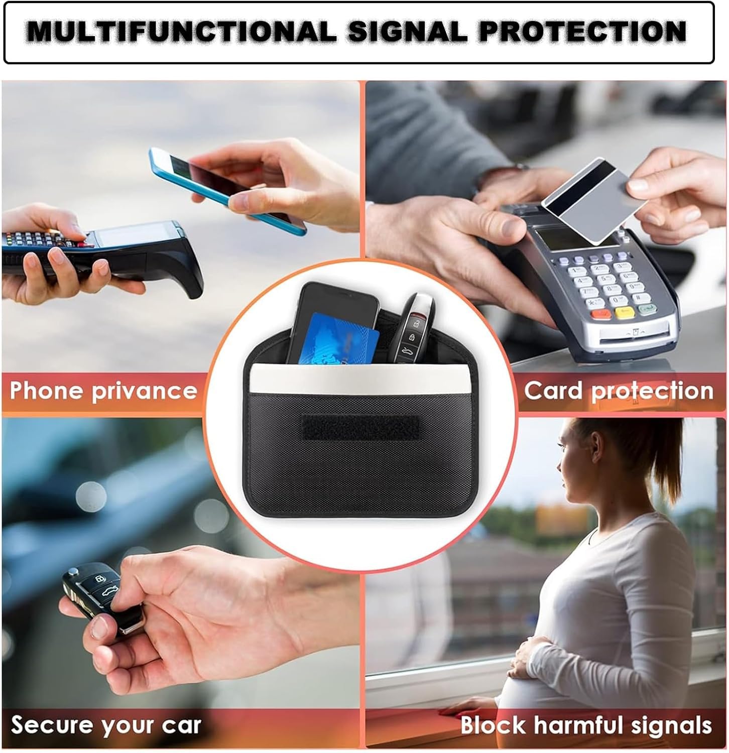 Faraday-Box, Premium-Schutzhülle mit Anti-Hacking-Funktion for Autoschlüssel, RFID-Box zur Blockierung von Diebstahlsignalen(19.5x10.5cm)