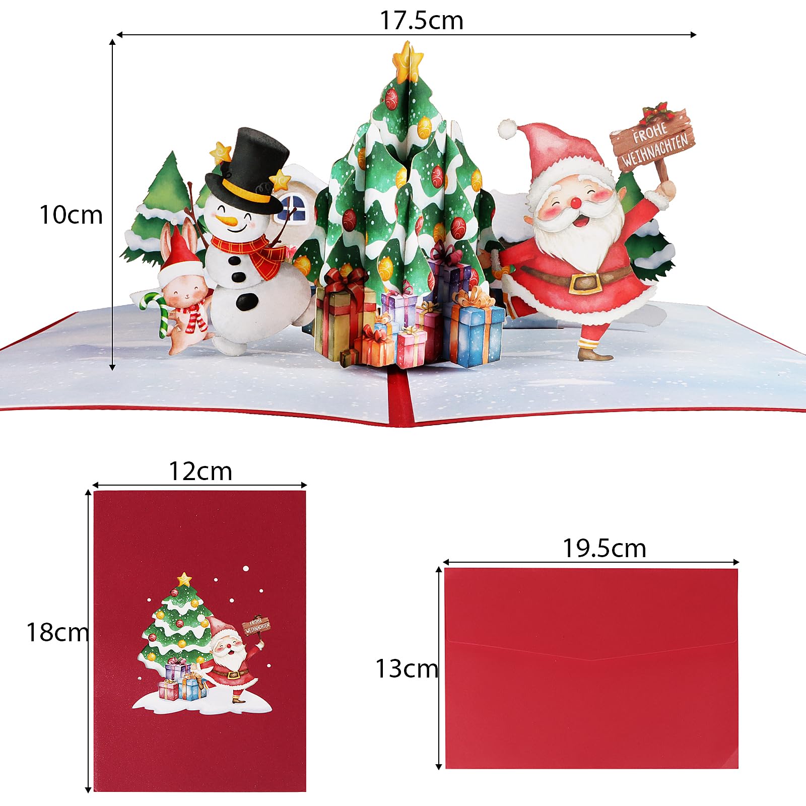 COLOFALLA 12Pz Biglietto Auguri Gamepad Biglietto Invito Compleanno Scritte Tedesche Biglietti d'auguri Compleanno Decorazioni Compleanno Baby Shower Nascita Feste a Tema Natale (B