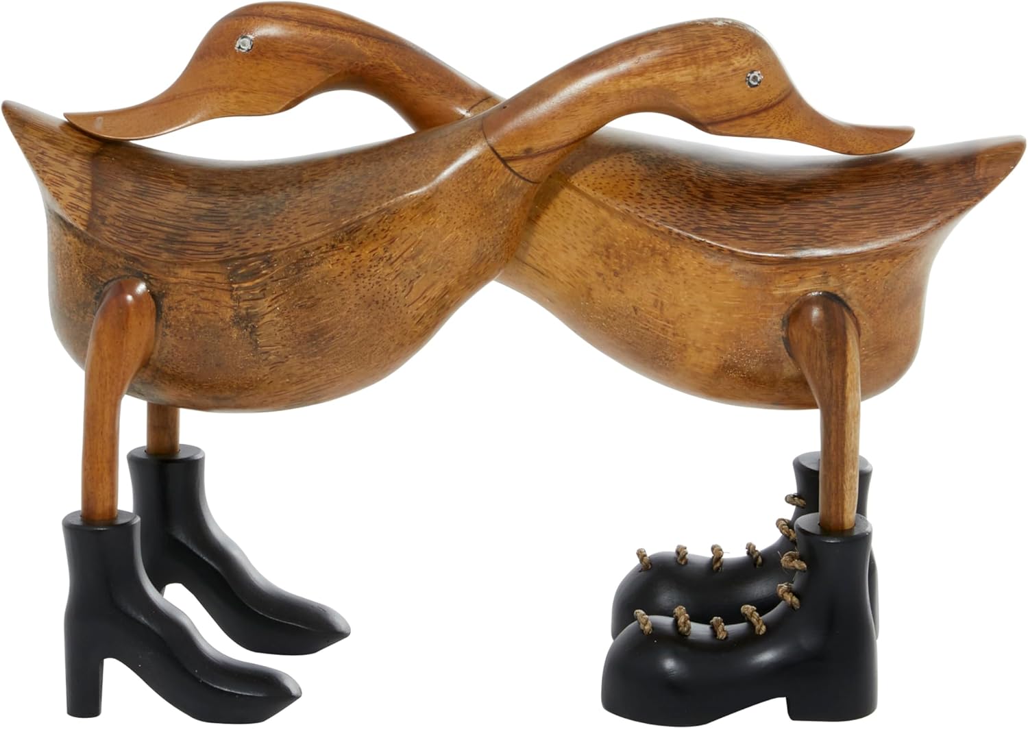 Deco 79 Bamboo Wood Duck Handmade Decorative Sculpture Home Decor Statue, Accent Figurine 16" x 6" x 11", Brown - Image 3