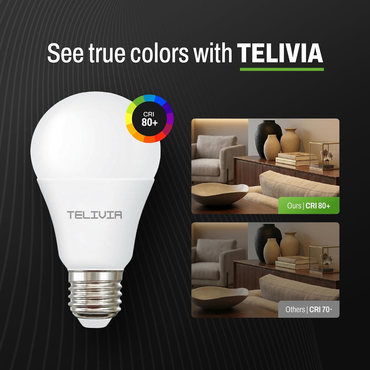 A19 LED Light Bulbs, 12 Pack, 60W Equivalent, 9W Daylight 5000K LED Light Bulb, 810 LM, Bedroom, Living Room, Office, Garage, Daylight LED Light Bulbs, Light Bulbs, Non-Dimmable, E26, UL Listed