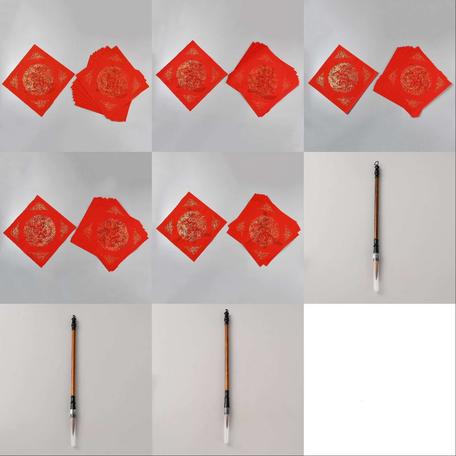SUPERFINDINGS 5 fogli di carta per calligrafia cinese, feste primaverili