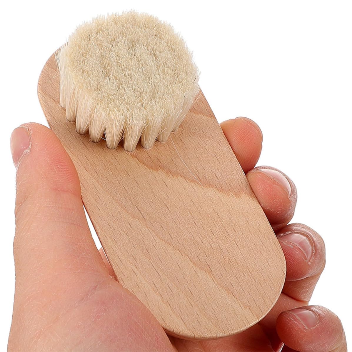 Artibetter 2pcs Nail Cleaning Brushes with Soft Wool Bristles and Beech Wood Handle Multifunctional Design Manicure Brush for Nails Cleaning for Home and Salon Use