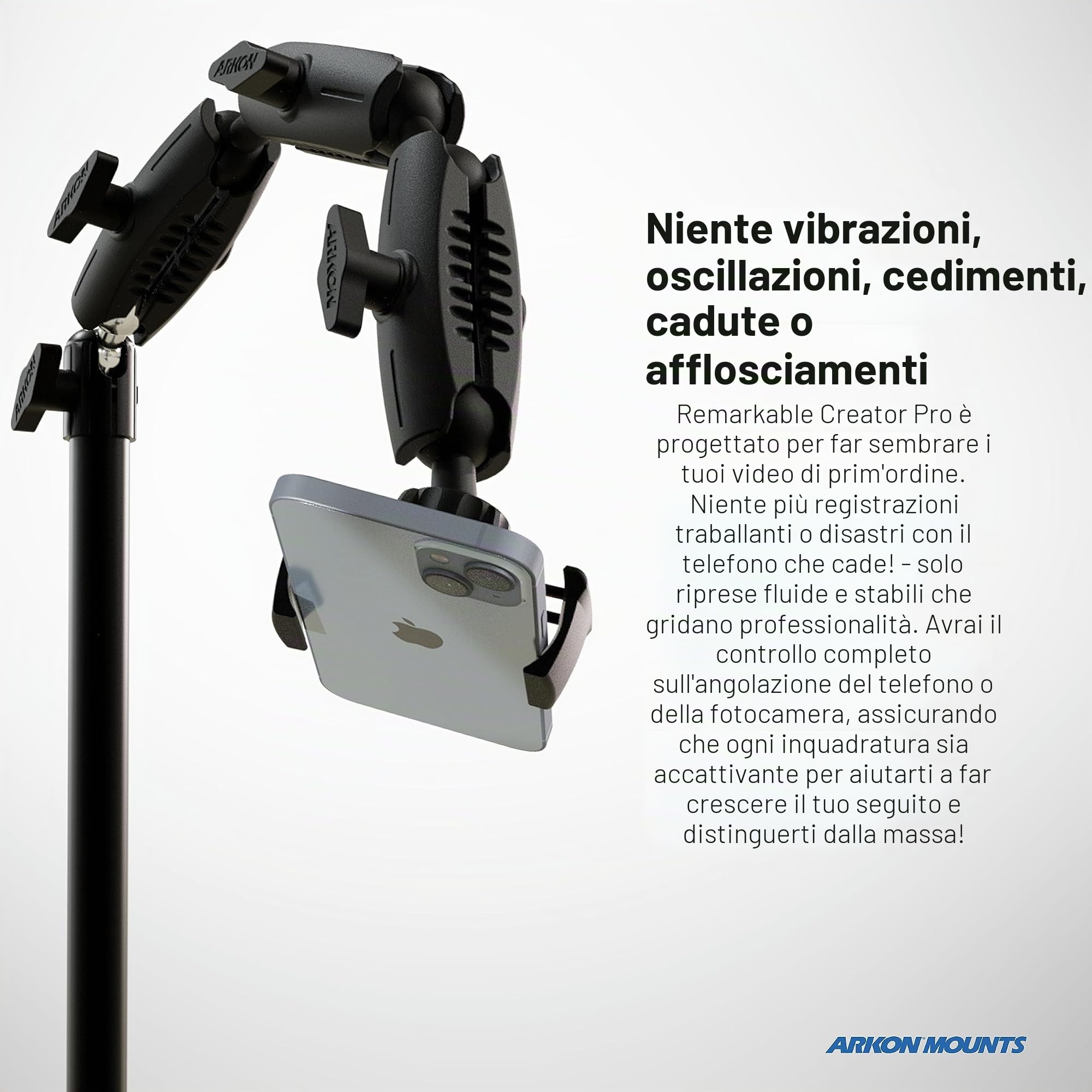 Arkon Supporto da Tavolo da Cucina per Live Streaming