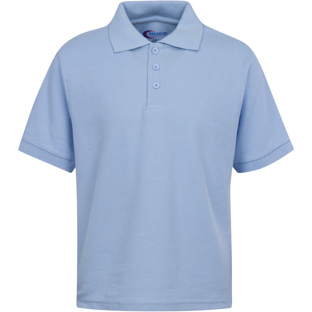 Premium Wear Boys School Uniform Short Sleeve Stain Guard Polo Shirt