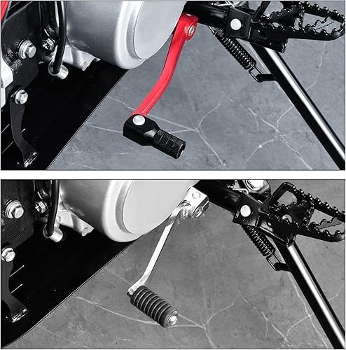 Miniatura 10 de RUTU Palanca de cambios plegable, palanca de cambios de aluminio, compatible con motocicleta XR50 CRF50 XR CRF 50cc 70cc 90cc 110cc 125c