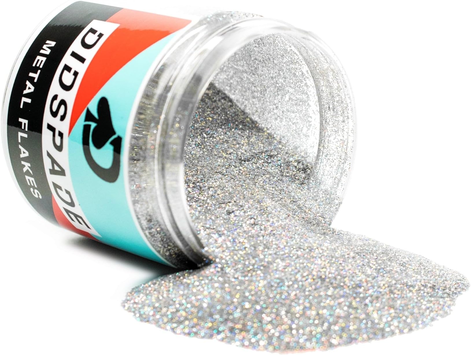 4oz Party Crasher 0.008" Small Silver Holographic Metal Flake Solvent Resisitant Glitter | Paint Metal Flake | Flake for Automotive Spray and Spray Painting | Glitter for Epoxy Resin