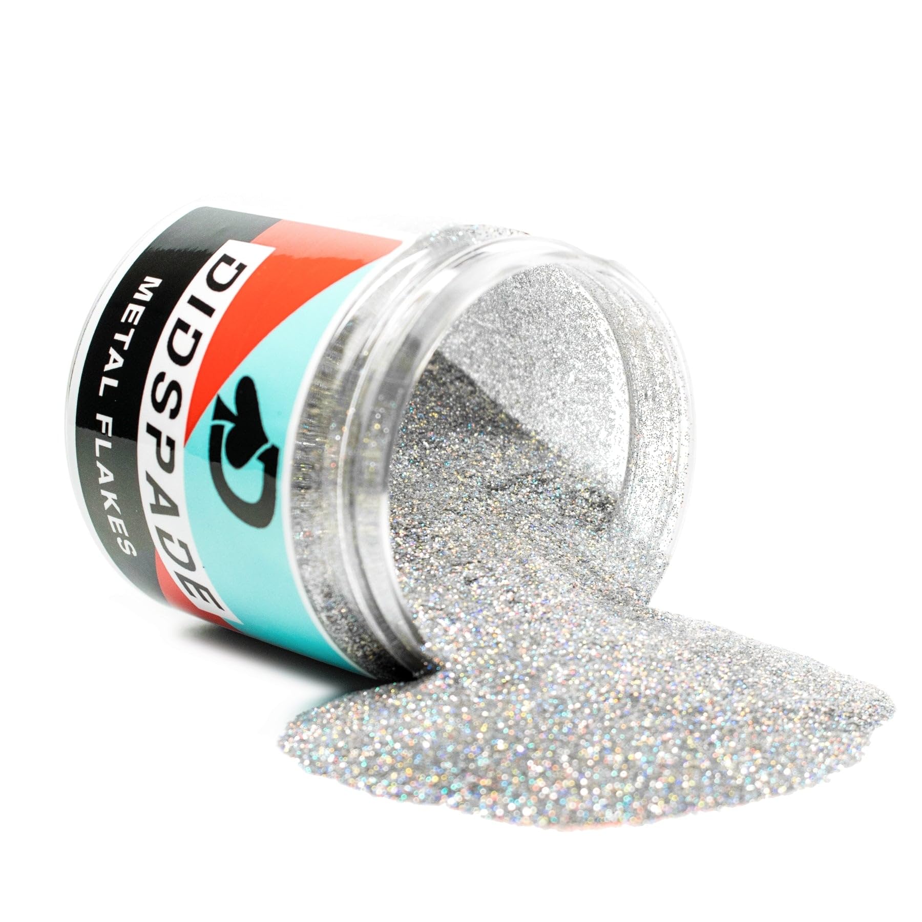 4oz Party Crasher 0.008" Small Silver Holographic Metal Flake Solvent Resisitant Glitter | Paint Metal Flake | Flake for Automotive Spray and Spray Painting | Glitter for Epoxy Resin