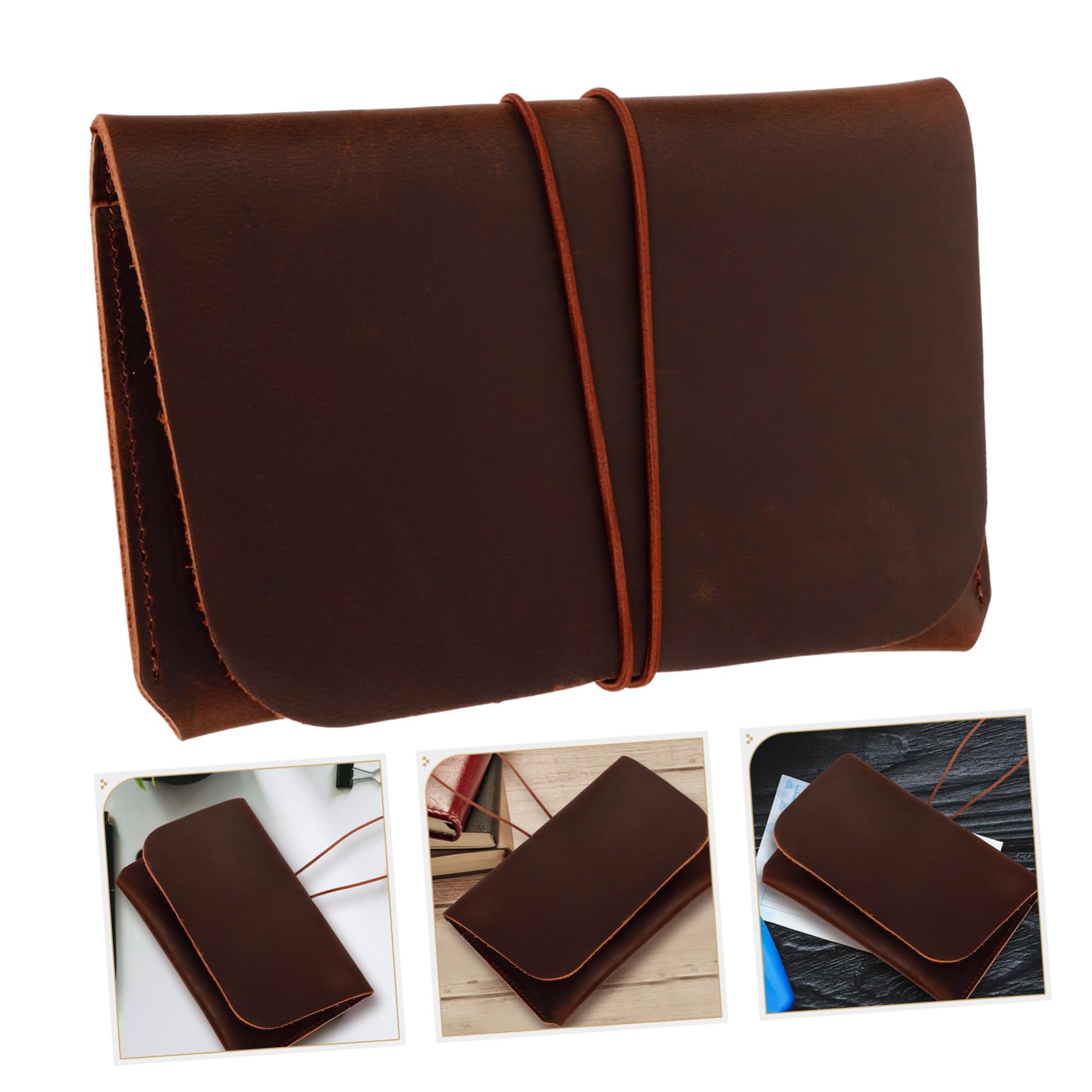 Funda para Pasaporte de Cuero Auténtico Almacenamiento y Protección, Diseño Delicado y Reutilizable Adecuado para Viajes