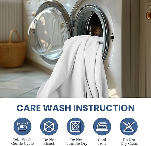 Miniatura 2 de Simple Deluxe Juego de sábanas de tamaño Queen, 4 piezas, sábanas de lujo para hotel, sin arrugas, bolsillos profundos, sábana transpirable y