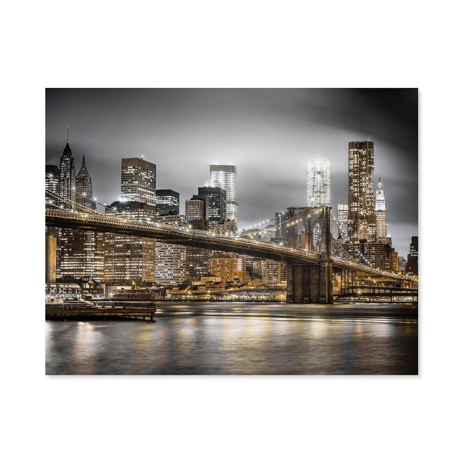 Gsbrsnts A14 Diy 5D Diamond Painting Kits，New York Skyline，Diamond Painting For Beginner Adults Rhinestone Numbered Diamond Arts Home Wall Decor(30 X 40 Cm/11.81 X 15.74 Inches)-C90