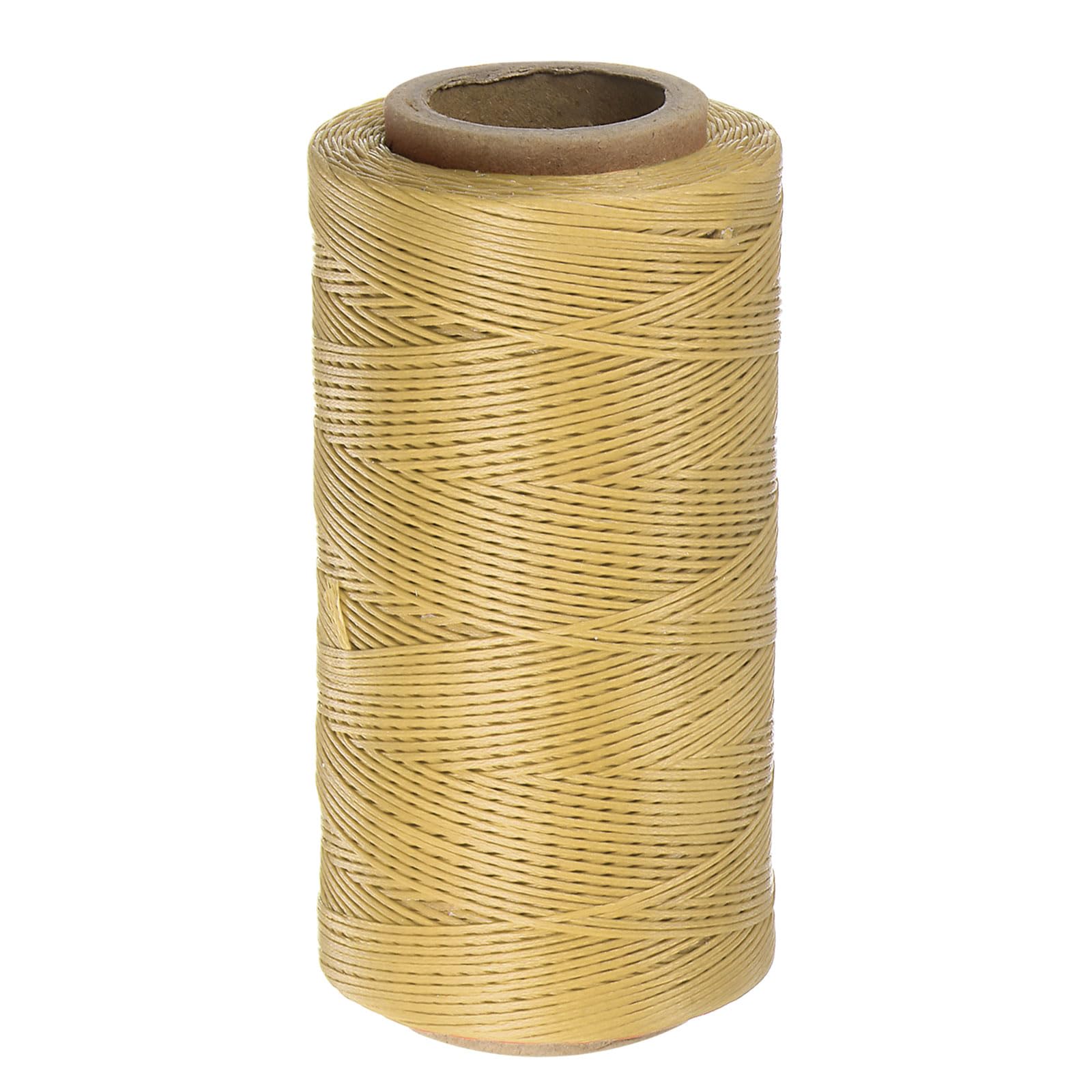 sourcing map Thread for Sewing Upholstery Thread 284 Yards 260m Waxed Polyester Thread Wear-Resistant Anti-Stretch Embroidery Thread Cord String Cotton Thread for Quilting Leather, Apricot