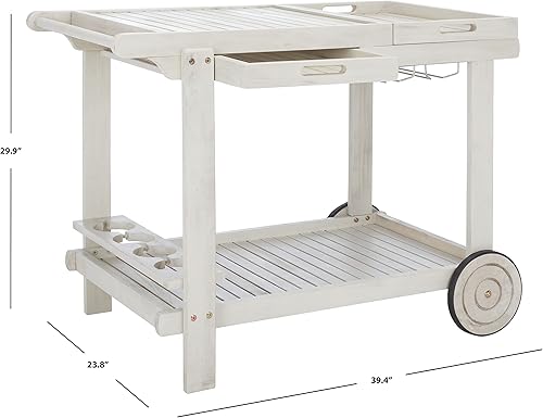 Vista 33 de Safavieh -Carrito de té de madera natural Orland Outdoor Collection