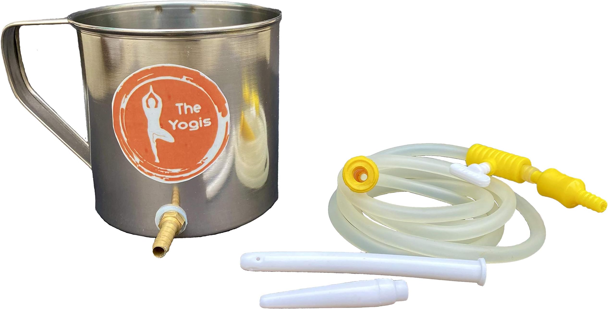 The Yogis™ Enema Kit Stainless Steel With Silicon Tube and Brass Nozzle (1.5 Litter)