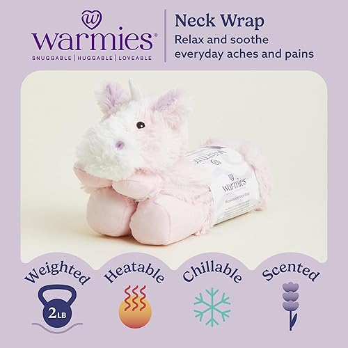 Miniatura 2 de warmies Envoltura para cuello y hombros para microondas - Almohadilla de felpa térmica y refrescante para calmar la relajación - Calentador de