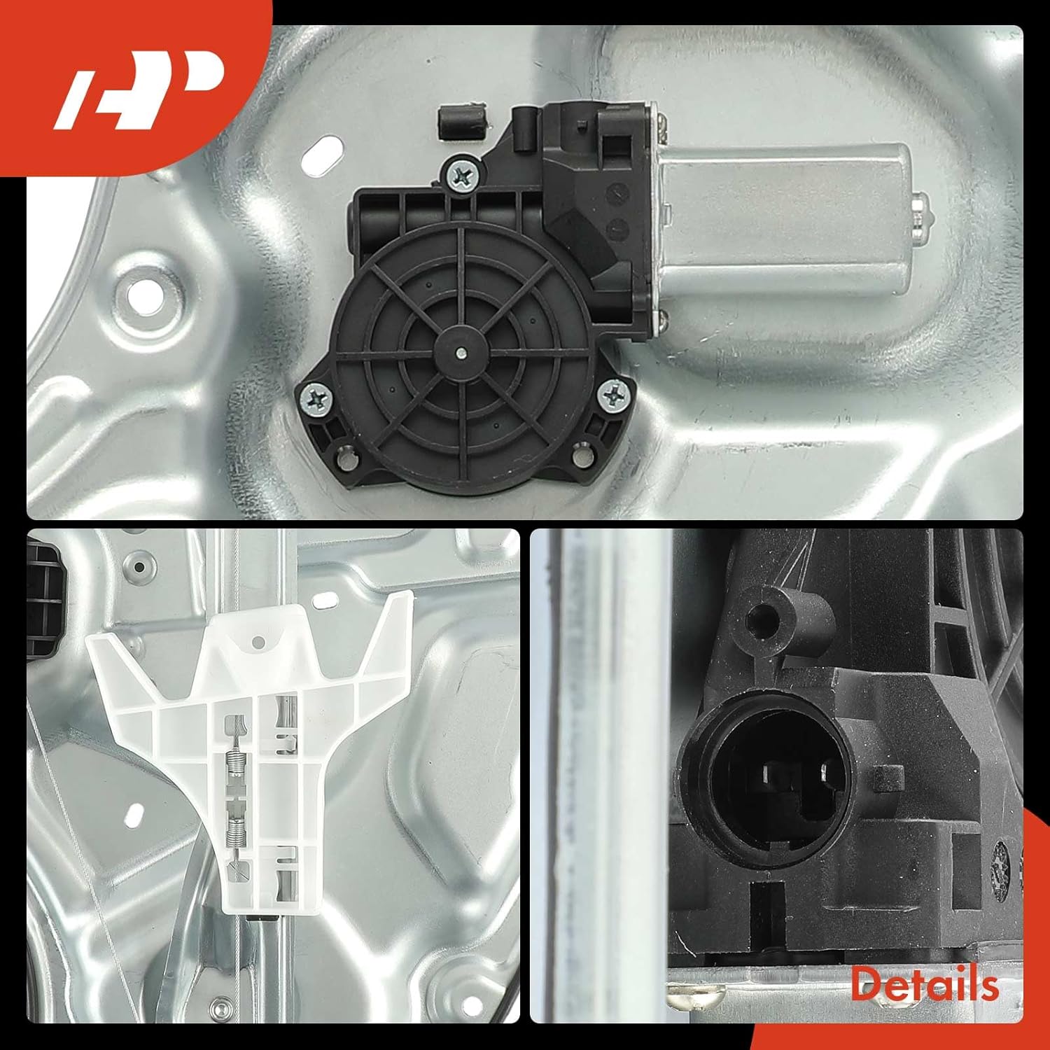 A-Premium Rear Right Passenger Side Electric Power Window Regulator with Motor Compatible with Hyundai Elantra 2007-2010, Sedan