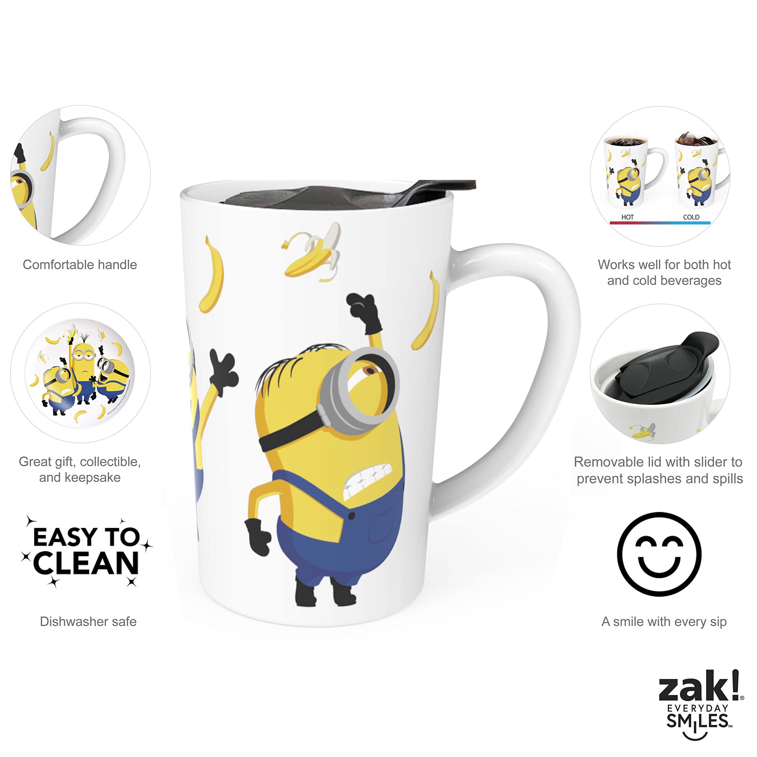 Tazza Ufficiale Minions – Cattivissimo Me 3, Ceramica, Multicolore, 11x11x13 Cm, Regalo Per Bambini E Collezionisti