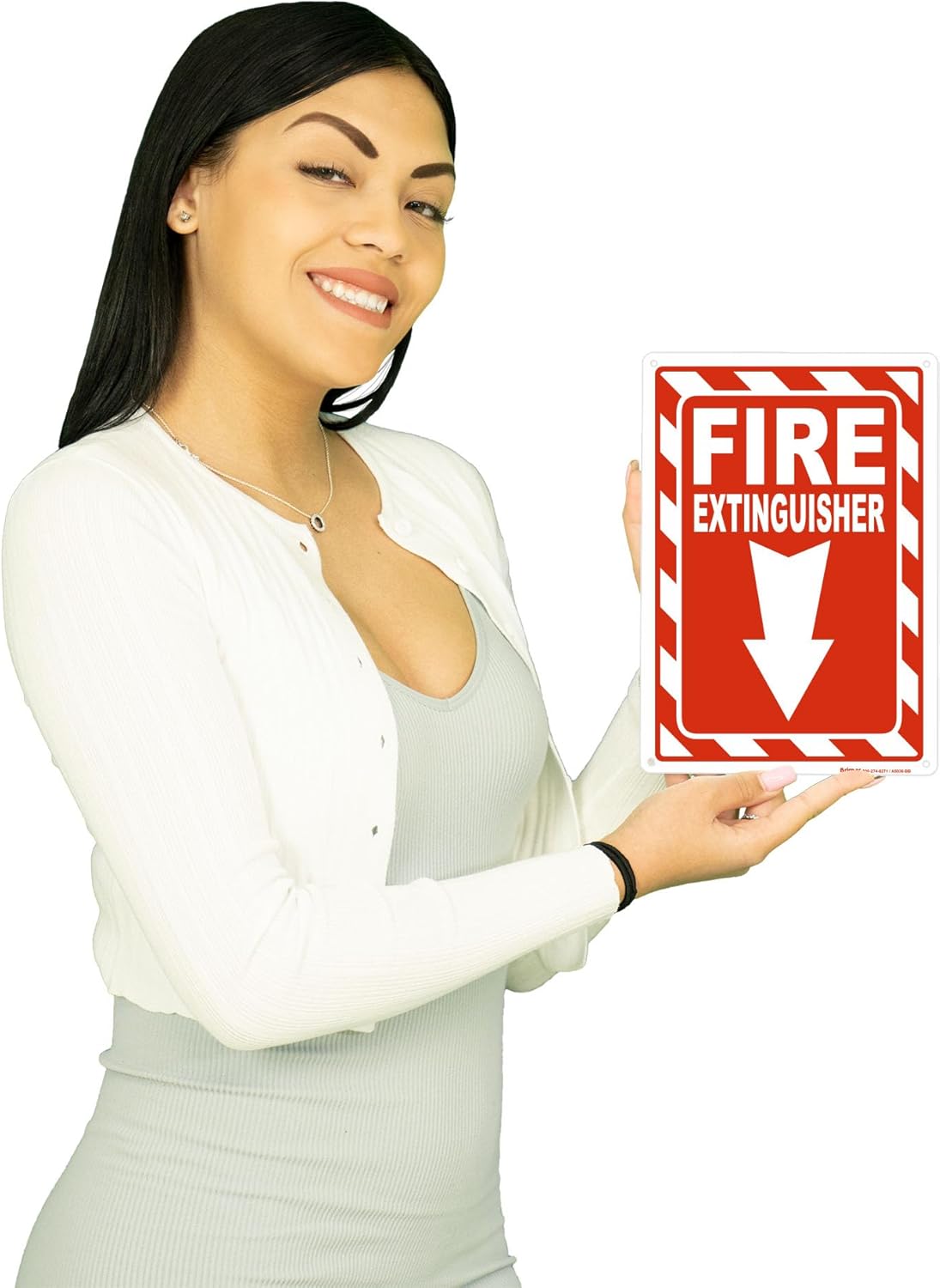 Brimar Fire Extinguisher Signs,7"x10" (2 Pack) .040" Heavy Rust-Free Aluminum Metal Safety Signs, UV Ink Printing, Weatherproof, Fade Resistant, for Business, Office, Home Indoor & Outdoor Use