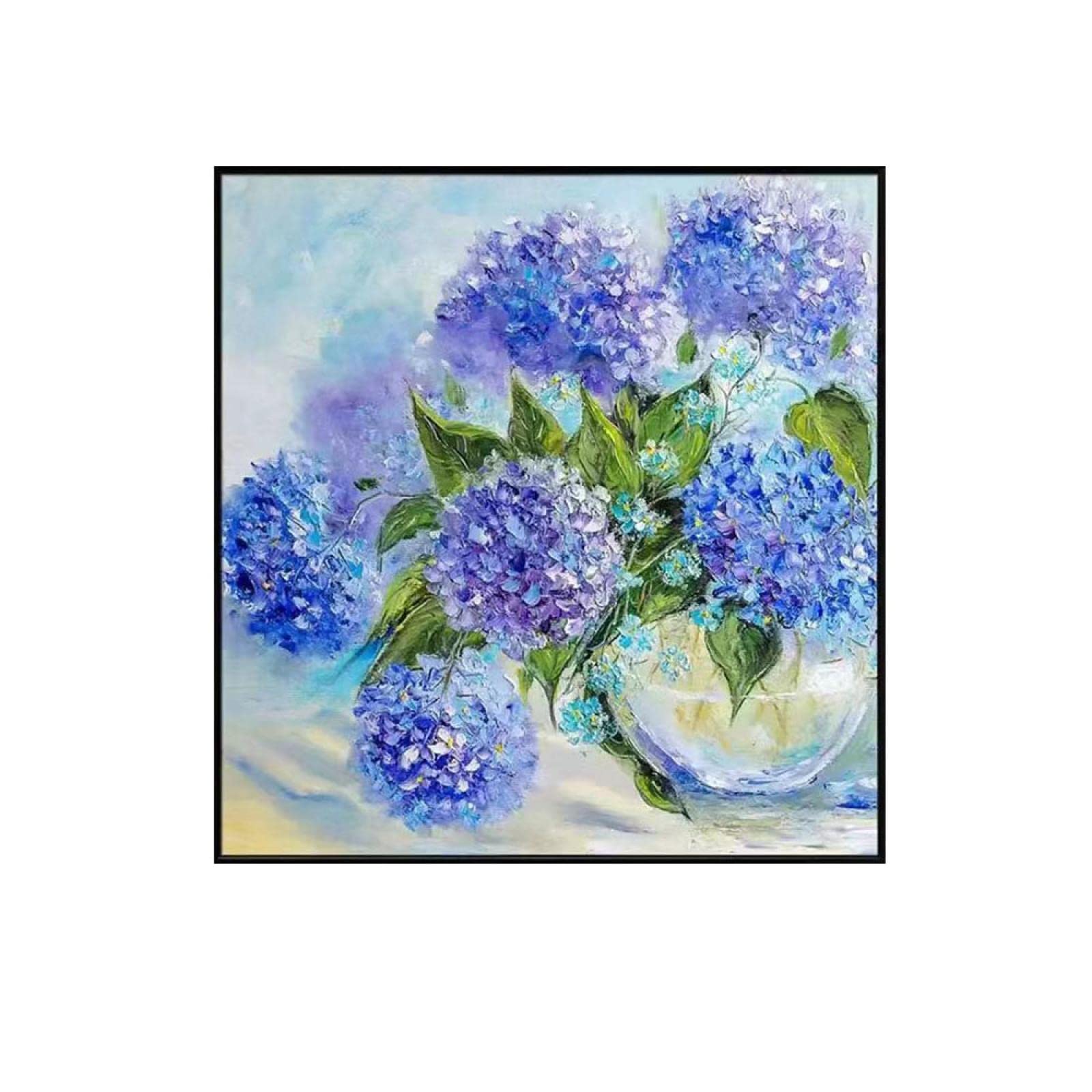「あじさい」 绘画 Amazon.co.jp: モダンキャンバスウォールアートブルーアジサイ