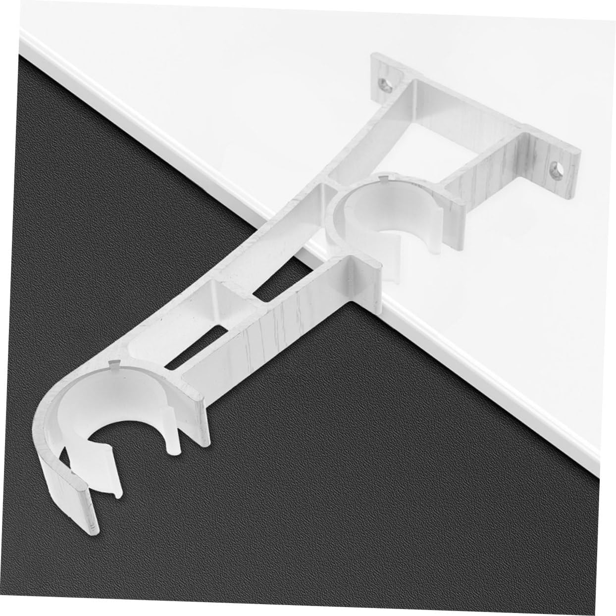 Zerodeko 6Pcs Heavy Duty Double Curtain Rod Brackets Wall Mounted Metal Holders for Drapery Rods for Bedroom and Living Room Complete Installation Accessories Included