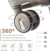 Vista 156 de Merax Equipaje, maleta extensible rígida con ruedas giratorias ligeras, Negro -, 40/48/52