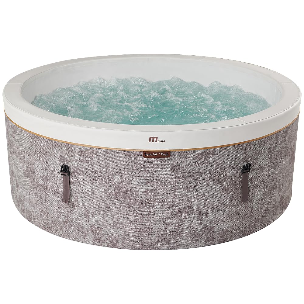TEMPO STYLE - Vasca Idromassaggio semirigida circolare Cocoon-Eco | 1.80 Ø x 0.65 H | 130 getti d'aria massaggianti | Riscaldatore | Camera d’aria e rivestimento per conservazione del calore inclusa