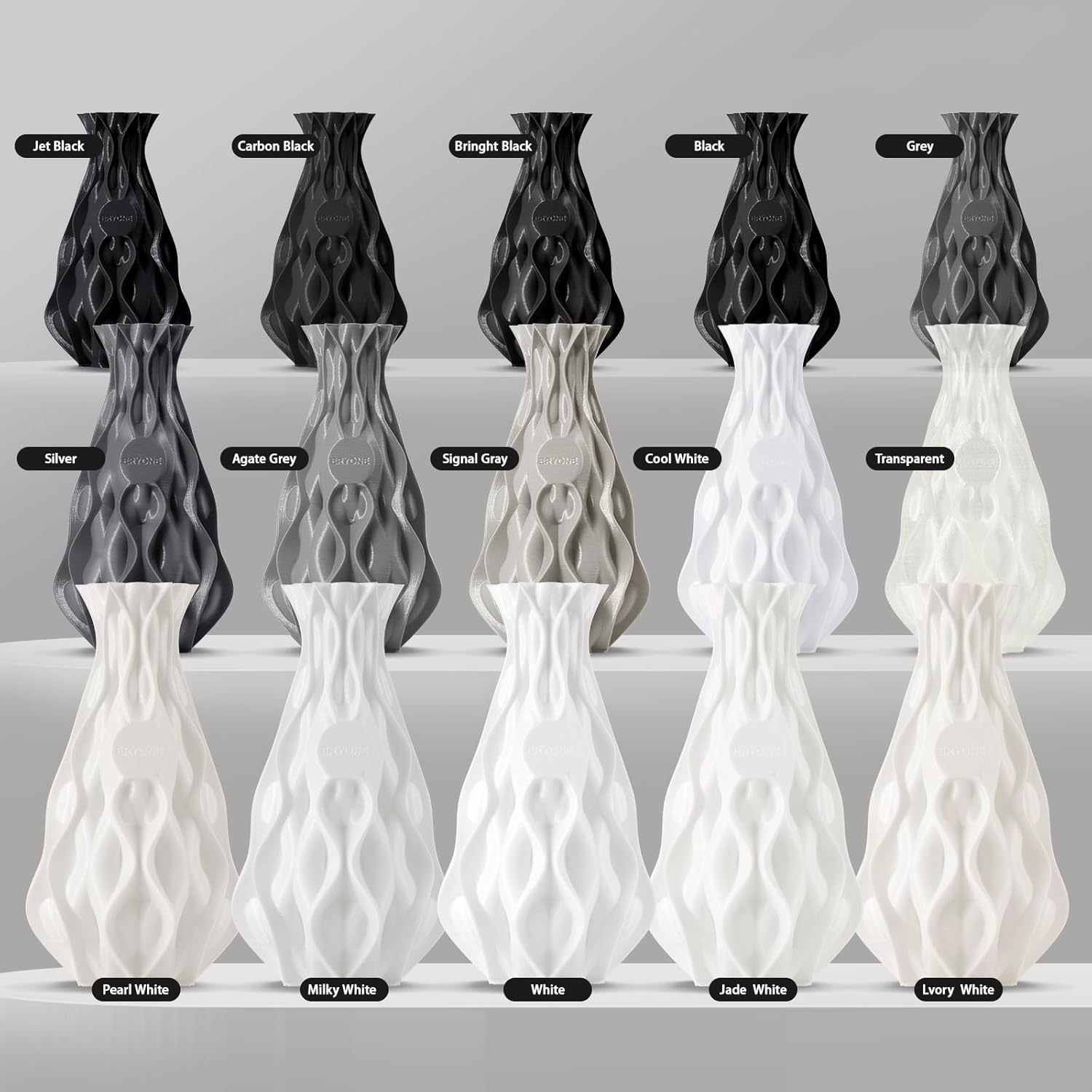 ERYONE PLA Filament 3D Printer PLA Filament 1.75mm +/- 0.03mm, PLA Filament 1KG Cardboard Spool(2.2LBS), White - Image 3