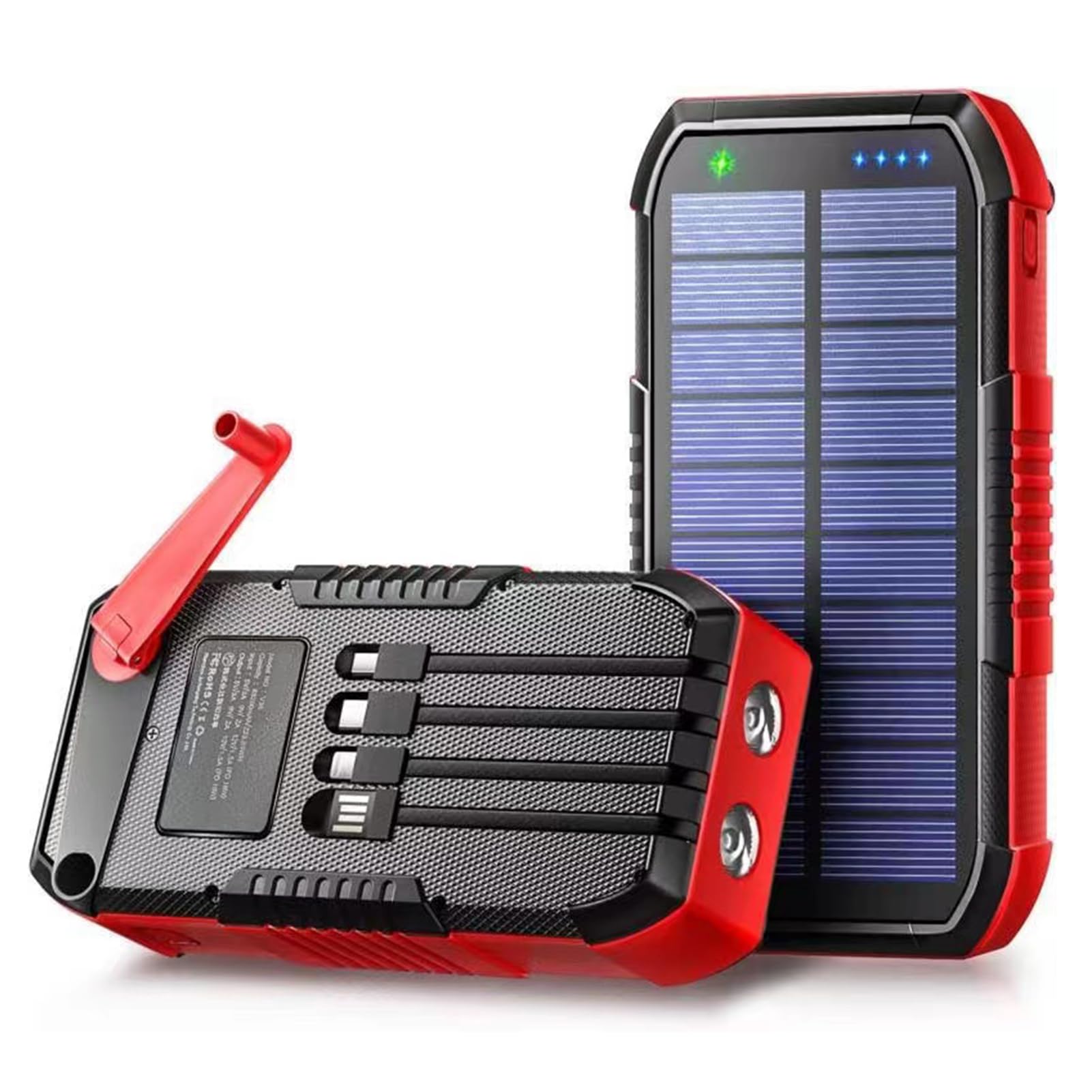 Amazon.com: FALUOSHI Solar Power Bank, 66800mAh, Hand Crank, 22.5W