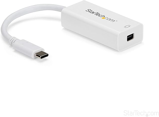 StarTech.com USB-C to Mini DisplayPort Adapter - 4K 60Hz - White - USB 3.1 Type-C to Mini DP Adapter - Upgraded Version is CDP2MDPEC (CDP2MDP)