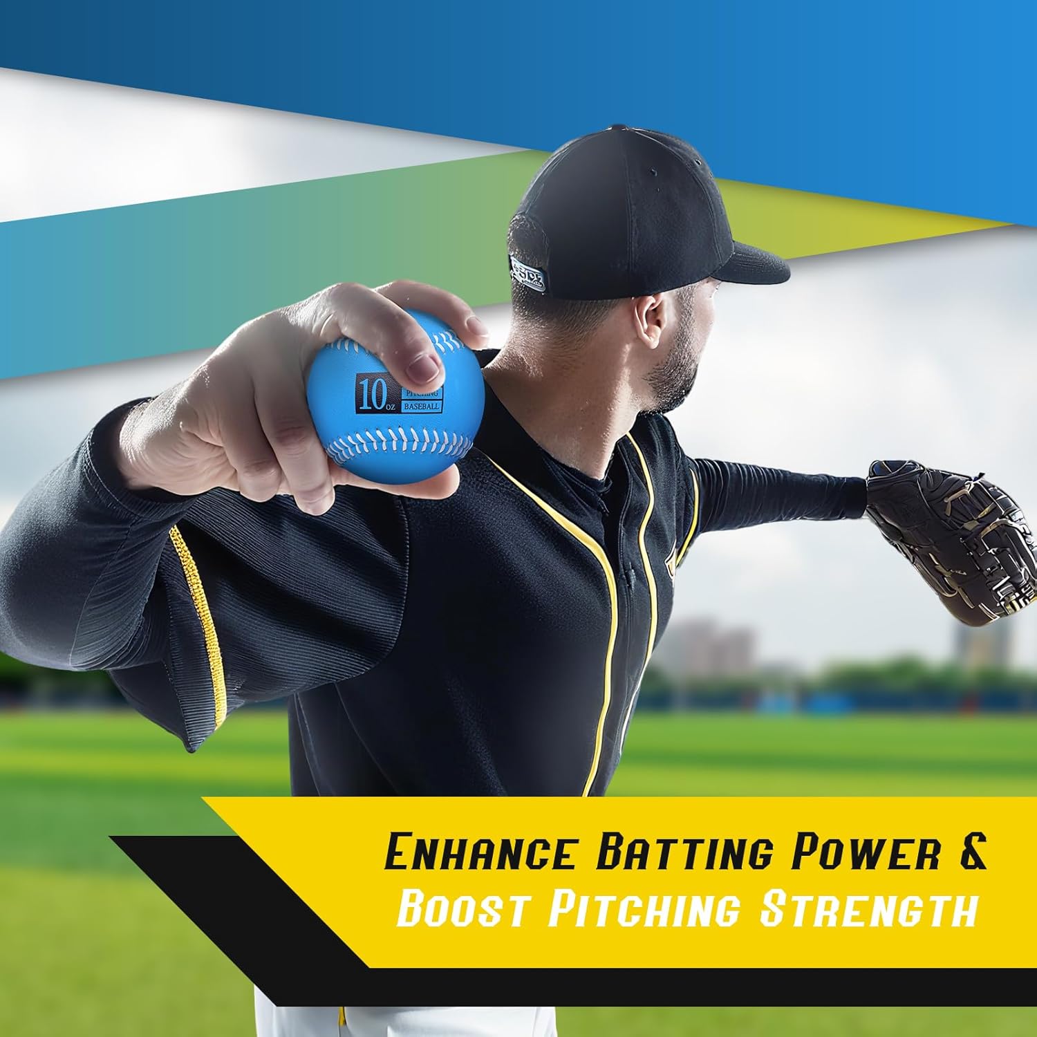 Weighted Baseball, 4-Pack for Strength & Velocity Training, Training Baseballs for All Skill Levels, Weighted Balls for Youth & Adult Baseball or Softball Practice