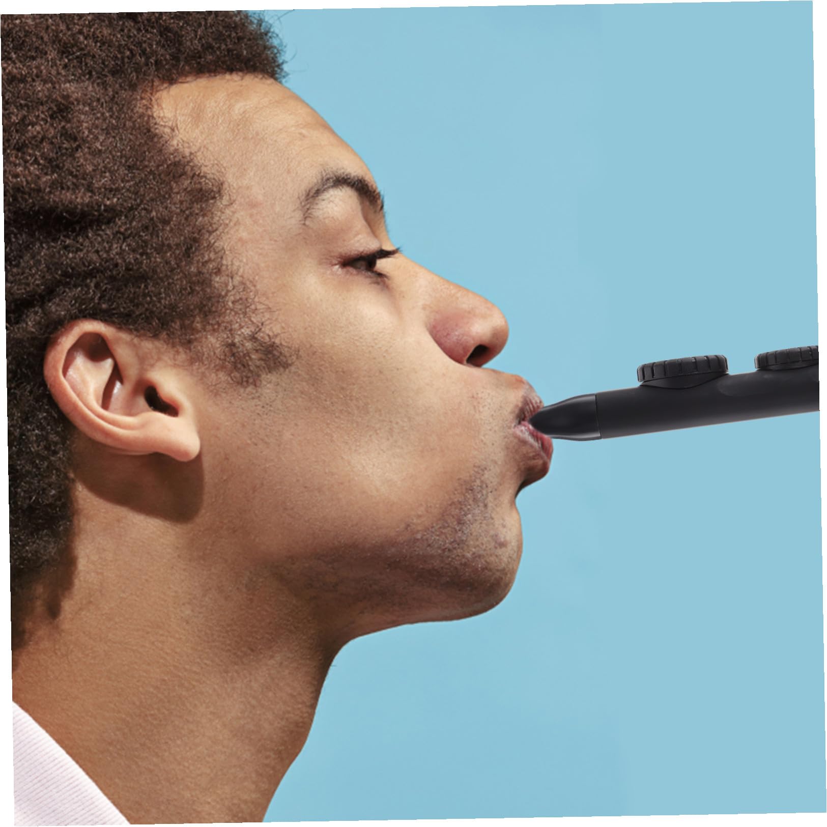 Kazoo Instrumento Musical Negro 1 Pieza de Doble Agujero
