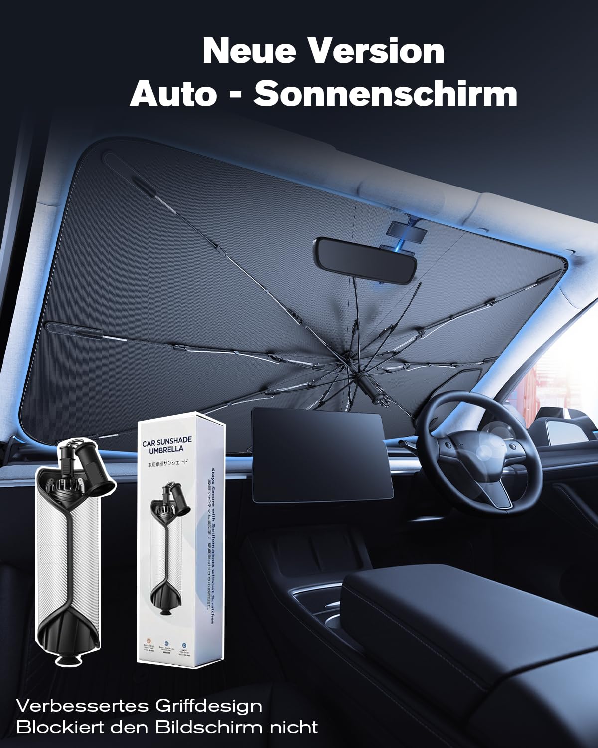 [2026 nuovo aggiornamento] Parasole per parabrezza BM-W X3 G01 2018-2025 Upgraded Model Auto Ombrellone,Protezione UV,Ombrellone pieghevole,Ombrellone anteriore