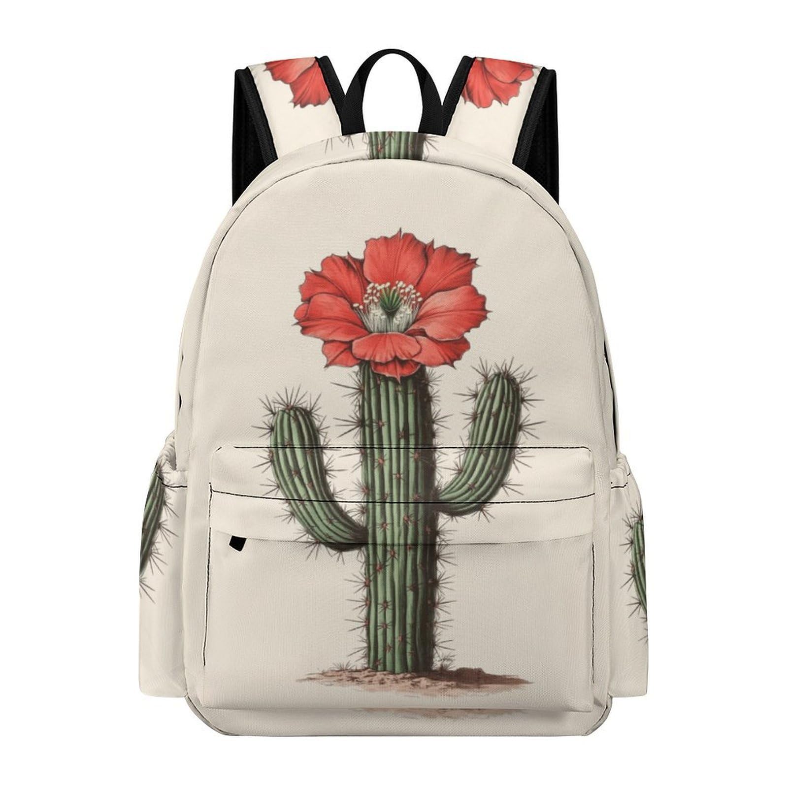 TPISLI 16.5 Inch Rucksack Kids Cactus Motif Bookbag Boys Girls Age 7-12 Large Capacity Plants Theme Rucksack for Spring Outing Travel Back to School Gift Books Gear — image 1