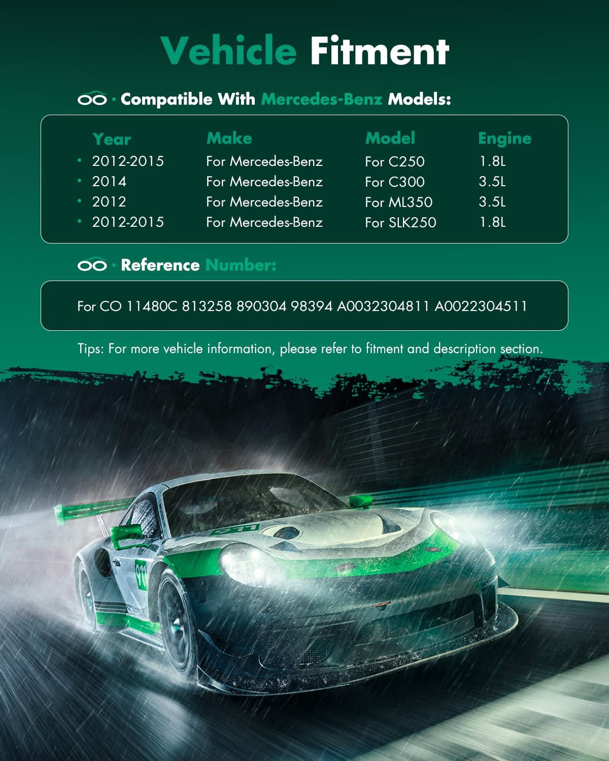 SCITOO AC Compressor for Mercedes-Benz C250 1.8L 2012-2015, Fast Cooling Air Conditioner Compressor for Mercedes-Benz C300 3.5L 2014