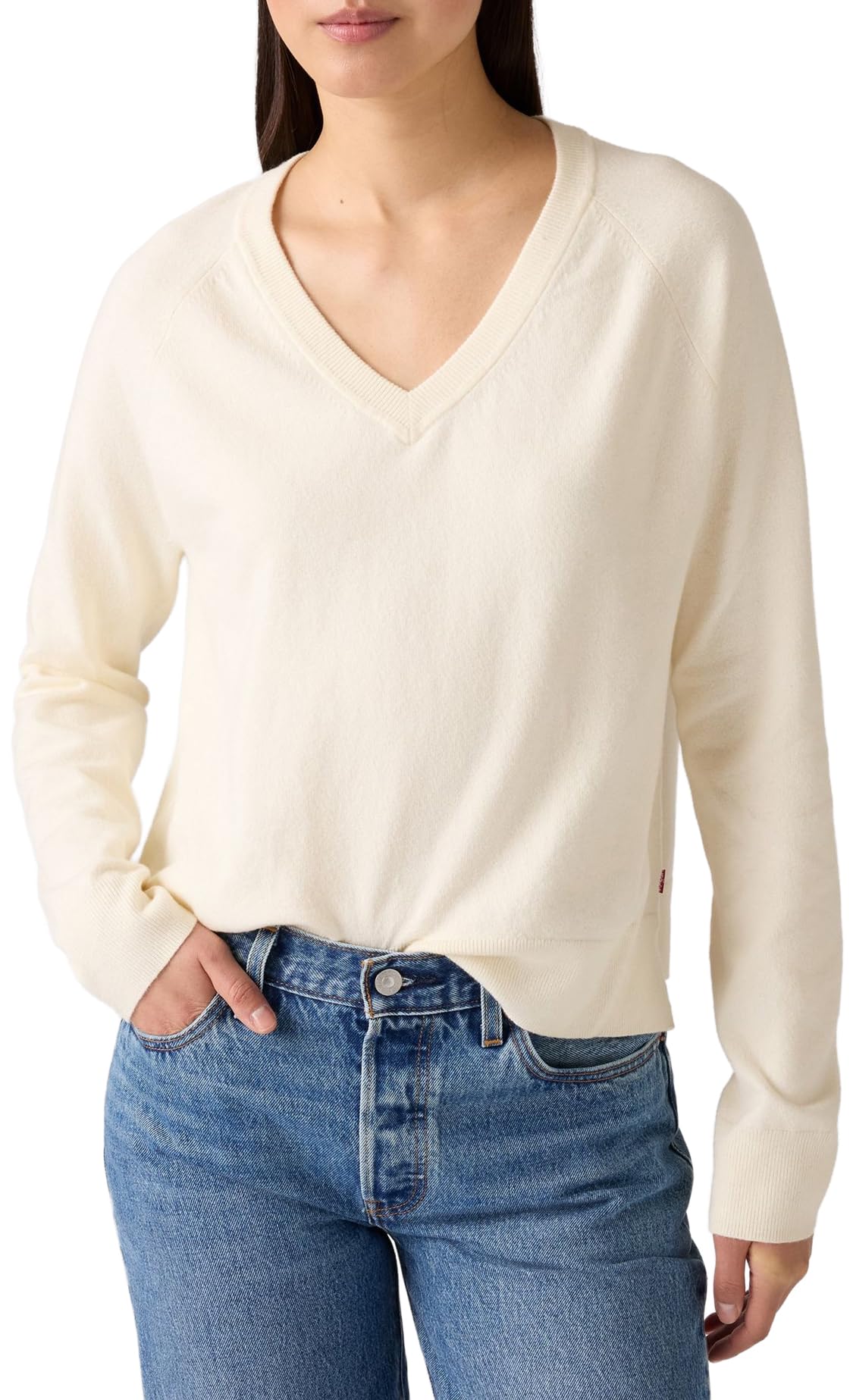 Levi's Super Soft Vneck Pullover Tofu