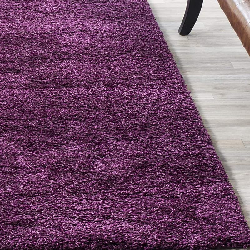 Image of Carpet for Living Room, Bedroom and Hall Handmade Microfiber Cozy Soft and Fluffy Shaggy Area Rug with 2 inch Thick Anti Skid Carpet [2x4 Feet Purple]