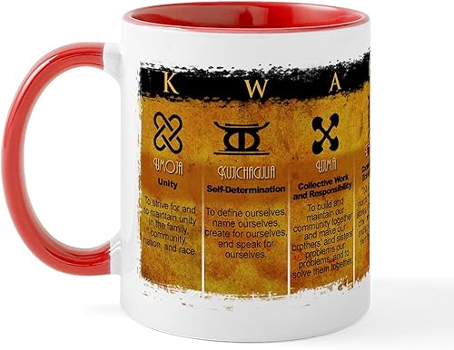 Vista 100 de CafePress Kwanzaa Principles - Taza de café de cerámica, taza de té, 11 onzas