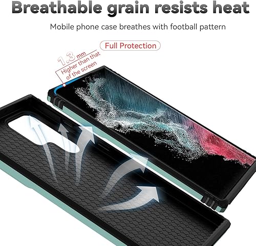 Miniatura 9 de Funda para Samsung Galaxy S22 Ultra con protector de pantalla para lente de cámara, protector de pantalla, prueba de caídas de grado militar,