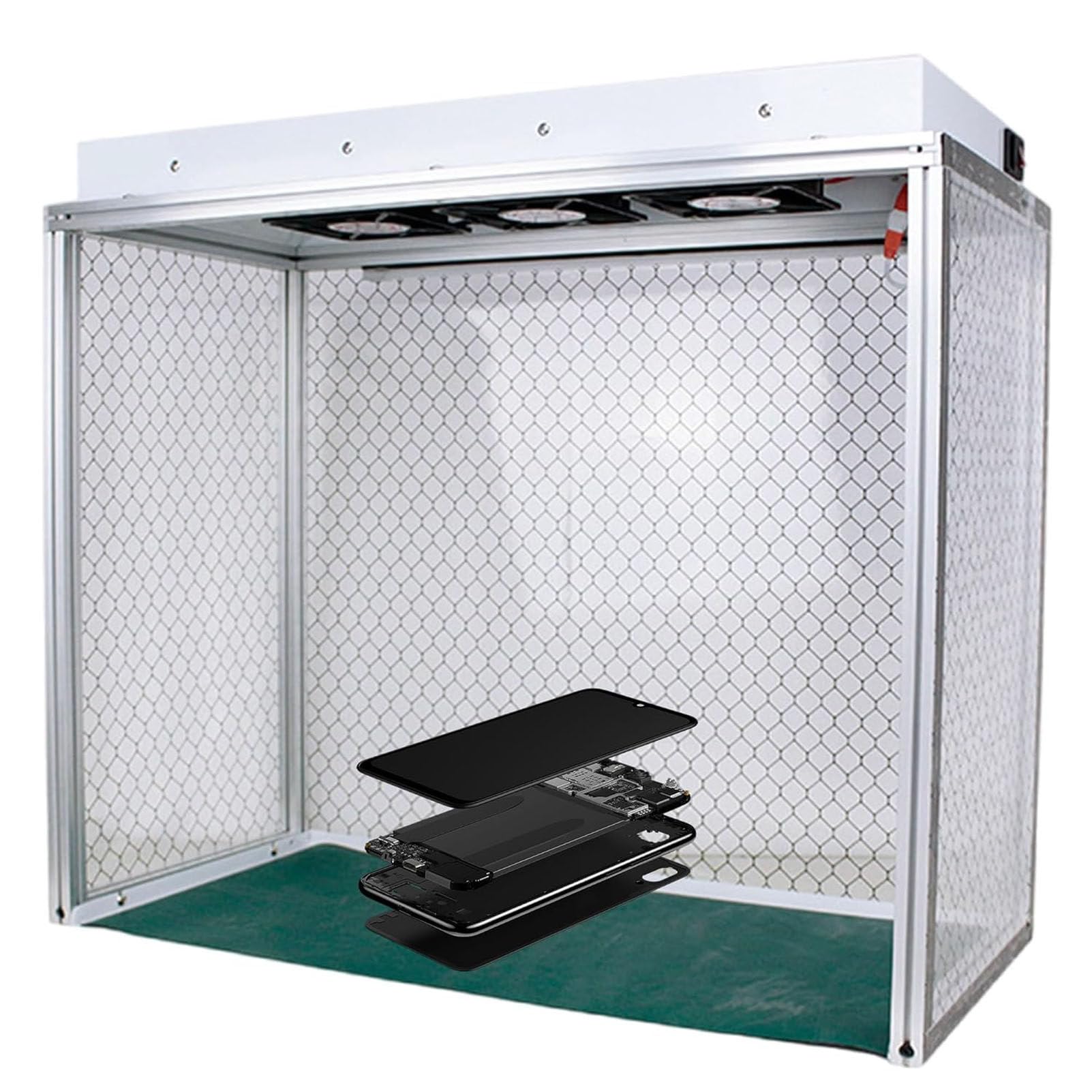 Cichy pionowy okap laminarny z 3 wentylatorami 110V