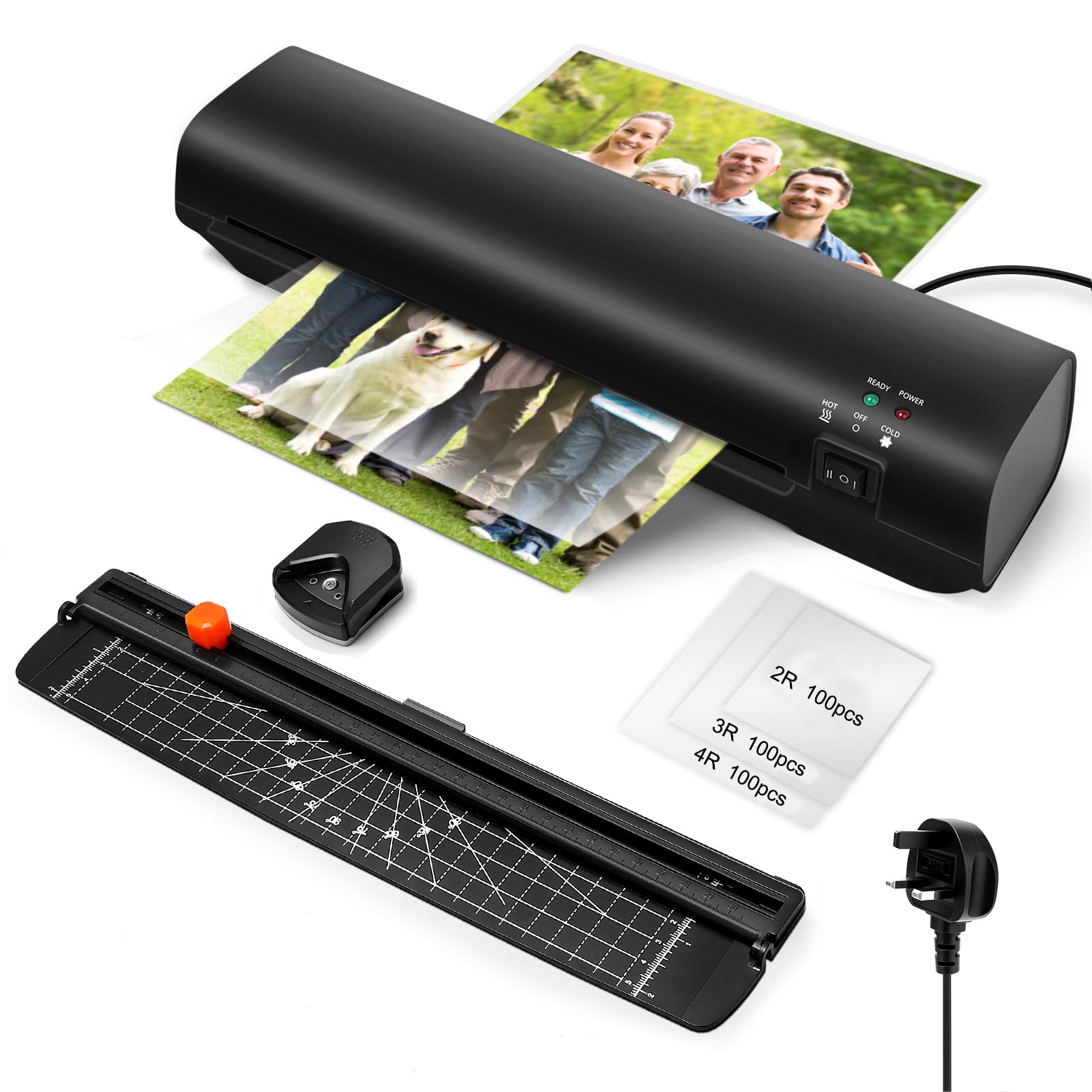 A4 Laminator, Laminating Machine Hot&Cold Options, A4 Laminator Machine with ABS Jam Release Technology, Fast Warm Up, High Speed Laminating, No Bubbles, Max A4 Size-Ideal for Home, Office, and School โ image 1