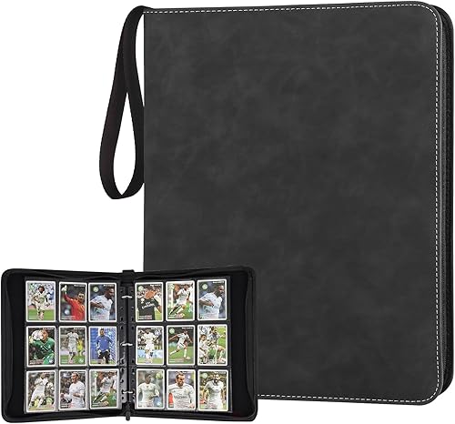 Carpeta para tarjetas de 9 bolsillos, carpeta de tarjetas coleccionables con cremallera premium, 720 carpetas de colección de tarjetas de