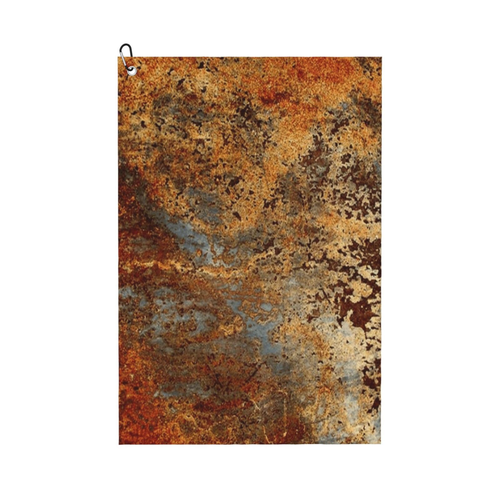 Hnnkloy Brown Rust Colorful Metal Rusty Steel Iron Structure, 16x24 in Portable Waffle Golf Towels with Carabiner Clip for Golf Bag