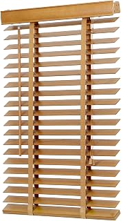Sekey Jalousie Holzjalousie 50mm Holz jalousien Jalousette Echtholz Anpassbare Jalousie 60x220cm Buche