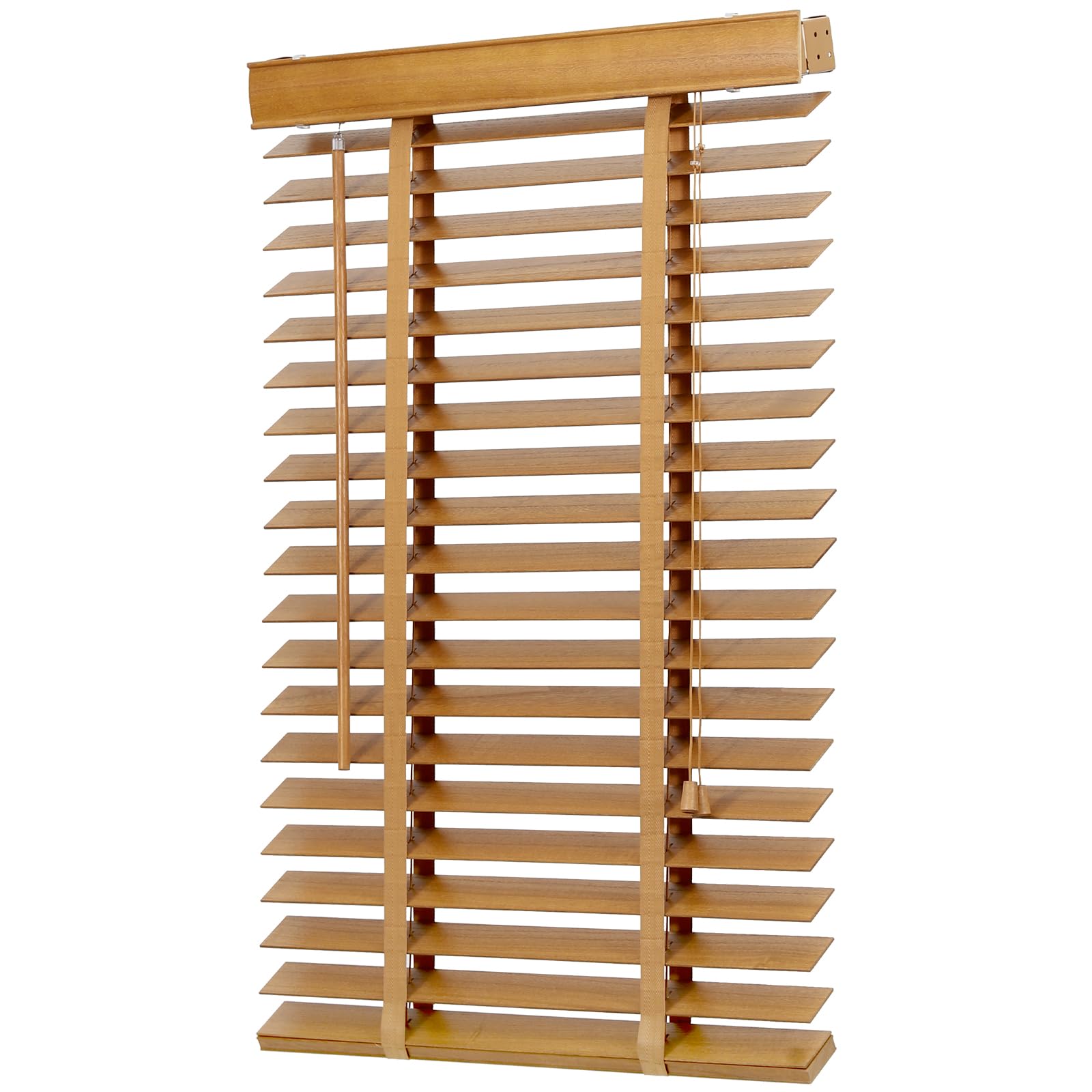 Sekey Jalousie Holzjalousie 50mm Holz jalousien Jalousette Echtholz Anpassbare Jalousie 60x130cm Buche