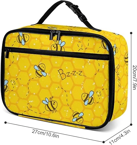 Miniatura 57 de Lonchera reutilizable con símbolo hippie colorido, bolsa de almuerzo aislada, bolsa enfriadora, contenedor de comida para mujeres, niños, niñas