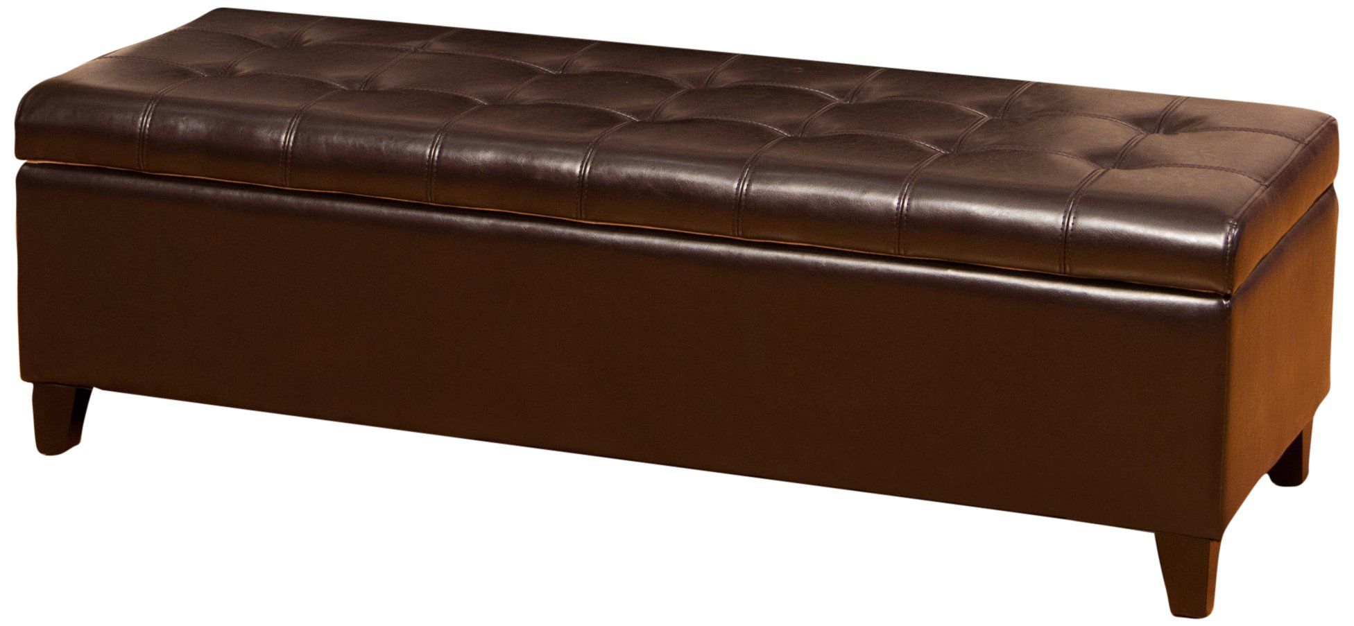 Best Selling Bonded Leather Storage Ottoman