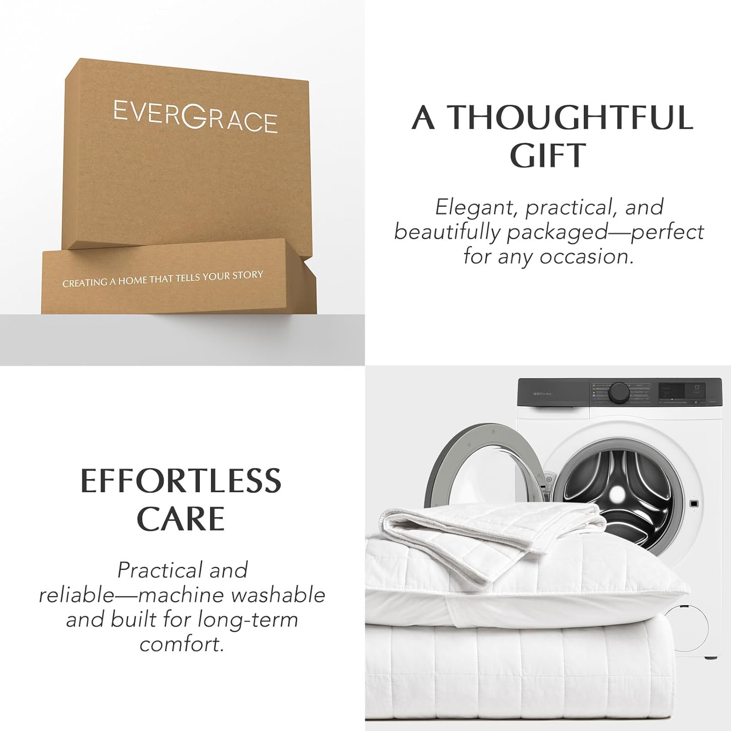 EVERGRACEHOME 100% Cotton Box Stitch Quilt Bedding Set Queen Size 3 Pieces, Garment-Washed Lightweight Soft Cozy Coverlet, Quilted Bedspread Sets with 2 Shams for All Season, Bright White - Image 9