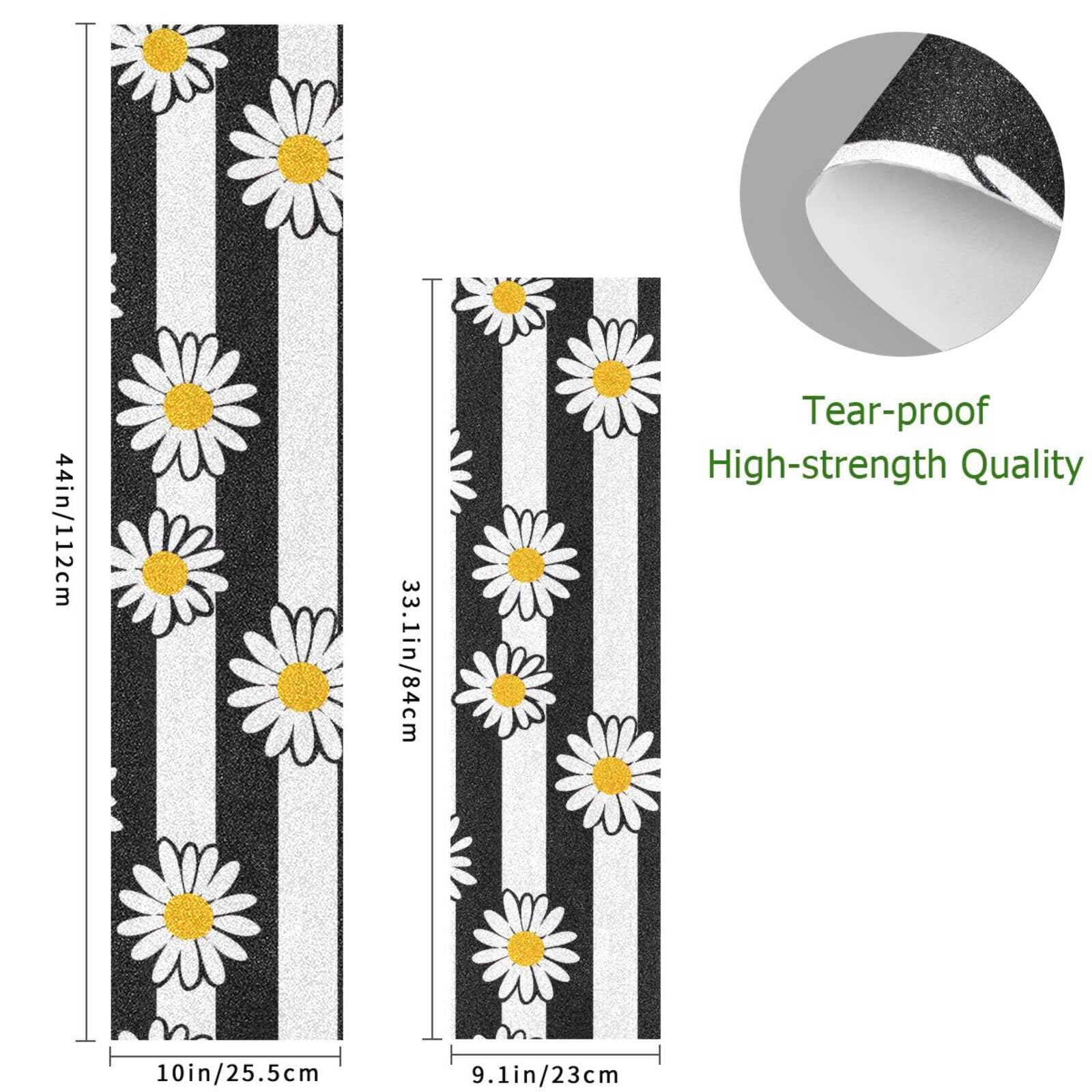 SDMKA Cute White Daisies Skateboard Grip Tape 10
