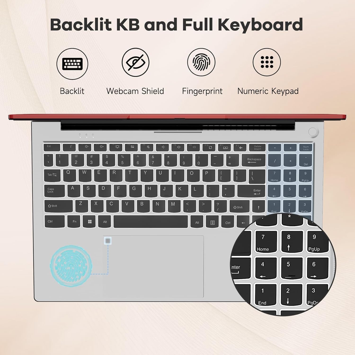 NIMO 15.6" IPS FHD-Gaming-Laptop,AMD Ryzen 5 6600H 16GB DDR5 RAM 1TB SSD (Beat i5-1335U, 6 Cores Up to 4.5GHz) AMD Radeon 660M GPU-Computer with 100W Type-C Charger Backlit Keyboard Fingerprint